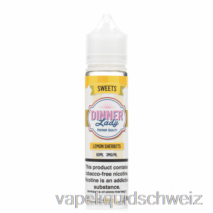 Zitronensorbets – Vape Dinner Lady E-Liquid – 60 Ml, 3 Mg Vape Ohne Nikotin